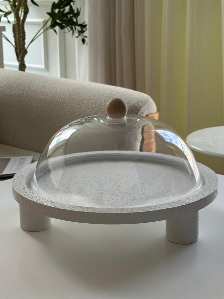 مضيفه جبصين مدوره مع قاعده غطا اكرلك