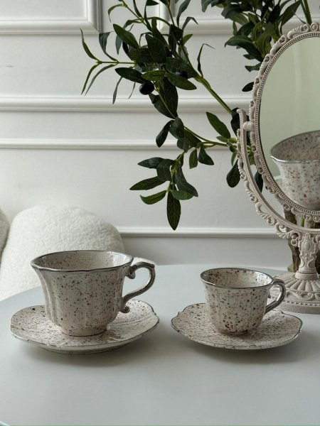 طقم فناجين منقط6+6