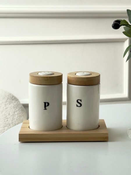 طقم ممالح بورسلان+بامبو