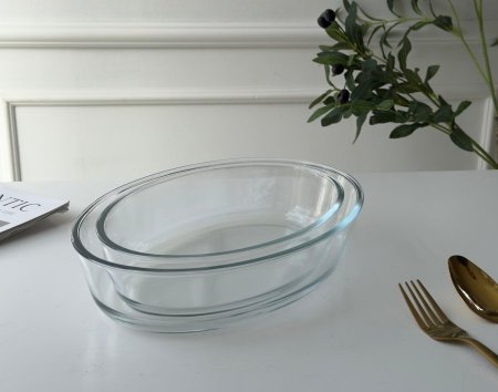 طقم بايركس قطعتين بيضاوي