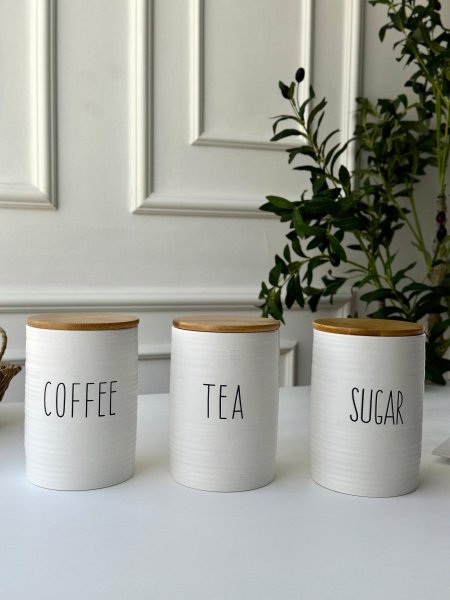 طقم سكريات بورسلان غطا بامبو