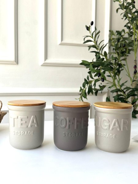 طقم سكريات بورسلان غطا بامبو