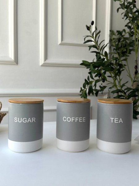 طقم سكريات بورسلان غطا بامبو