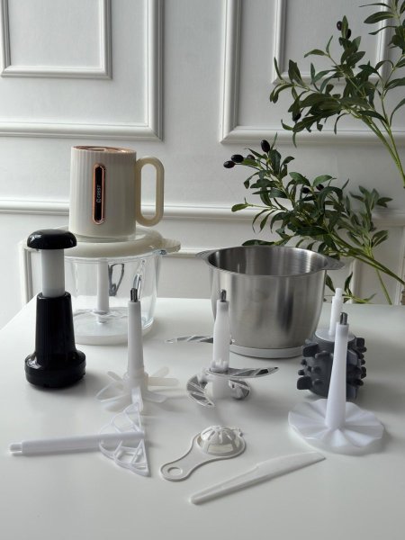 فرامه خضار / لحمه وعاء زجاج 2 لتر + 3 لتر 10 قطع 300 واط