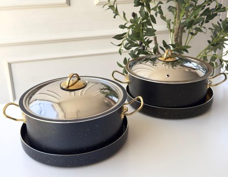 طنجرة مقلوبة جرانيت + سدر