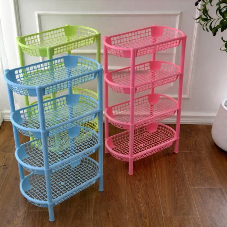 ستاند بلاستيك 4 طبقات متعددة الاستخدام (47*28*72سم)