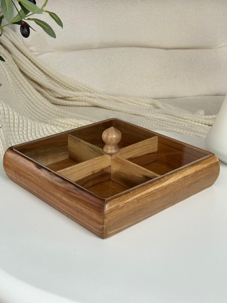 مضيفه بامبو ثقيل مقسم (27سم)