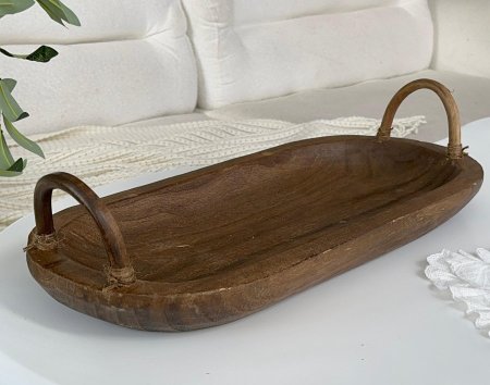 جاط فواكه بامبو + 2 يد(53*25سم)