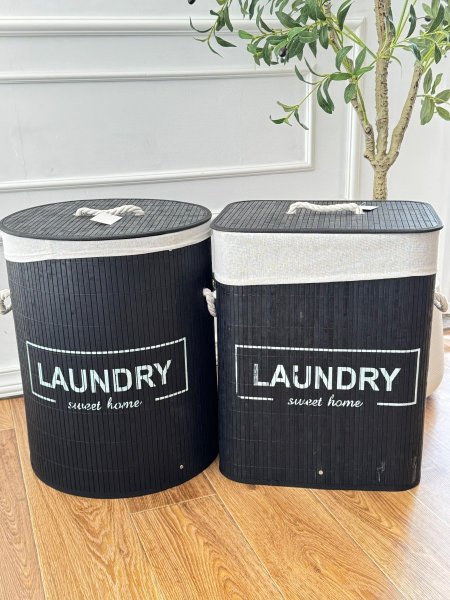 سله غسيل قماش اسود (40*50سم)