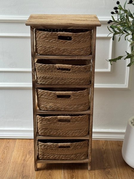 خزانه خشب 5 جوارير (92*40)سم <br> <span class='text-color-warm'>نفذت الكمية (Sold Out)</span>