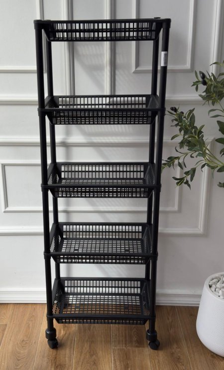 ستاند بلاستيك 5 طبقات متعددة الاستخدام (50*36*123سم)