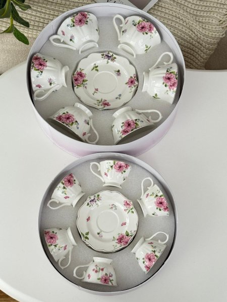 طقم فناجين مورد 6+6