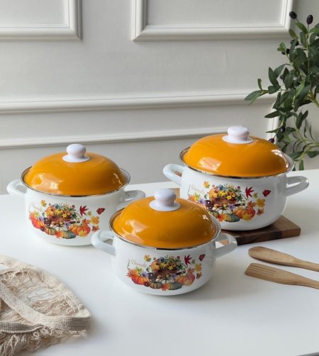 طقم طناجر توتيا مورد 3 قطع (18-20-22CM)