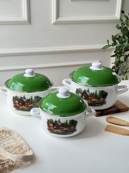 طقم طناجر توتيا مورد 3 قطع (18-20-22CM)طن