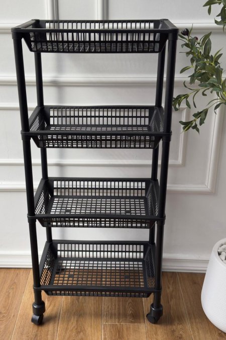 ستاند بلاستيك 4 طبقات متعددة الاستخدام (50*36*95سم)