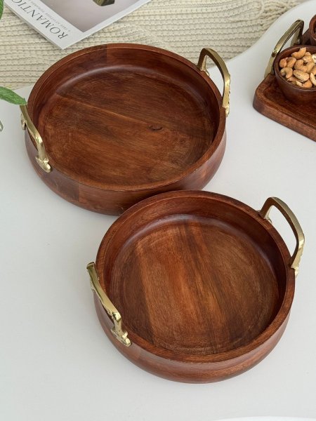 طقم صواني قطعتين هندي (31*12+25*12سم)