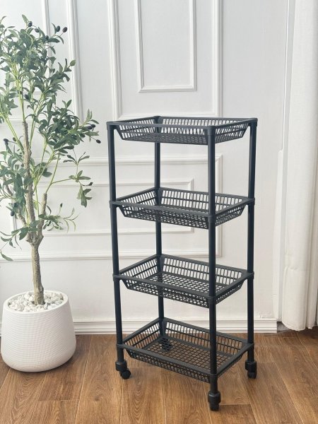 ستاند بلاستيك 4 طبقات متعددة الاستخدام (50*36*95سم)