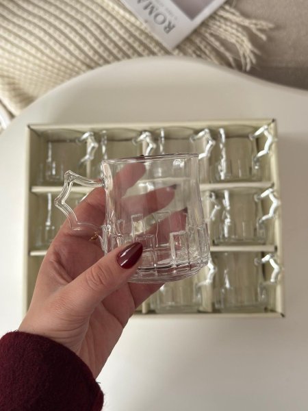 طقم ماج زجاج يد نجمه / 12