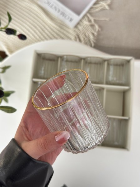 كاسات عصير حز مذهب محزز/12