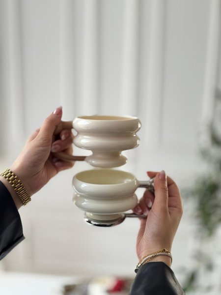 مج مفرد بورسلان يد ديكور (350مل)