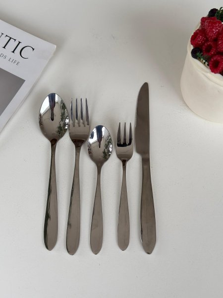 معالق + شوك + سكاكين ستانلس ثقيل