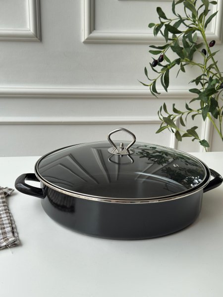 مقلى مع غطاء 32سم اسود