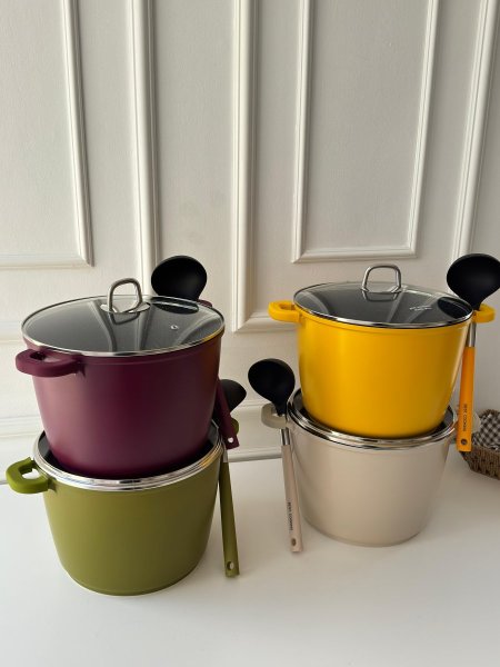 طنجره جرانيت ملون بيست طويل 28 سم