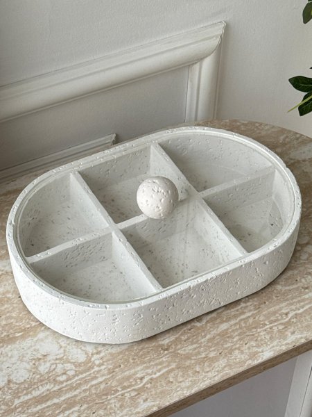 مضيفه حجر بيضاوي (29*19.5سم)