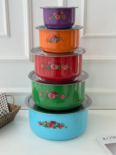 طقم تبرويل ستانلس 5 قطع (14+18+22+26+30سم)