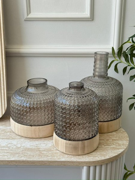 طقم تحف3قطع قاعده بامبو