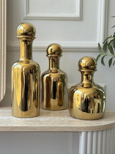 طقم فازات ذهبي