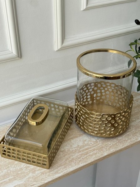 سطل + علبه محارم هندي (21*27سم)