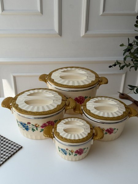 طقم حافظات طعام حرارية 4 قطع (1+2+4+6 لتر)