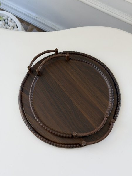 طقم صواني خشب (29 + 35 سم)