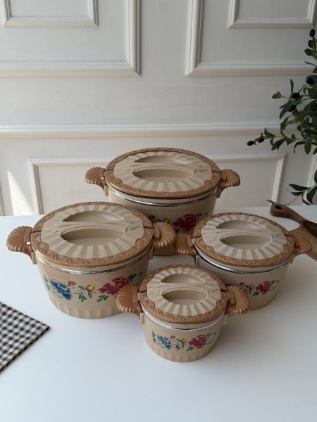 طقم حافظات طعام حرارية 4 قطع (1+2+4+6 لتر)