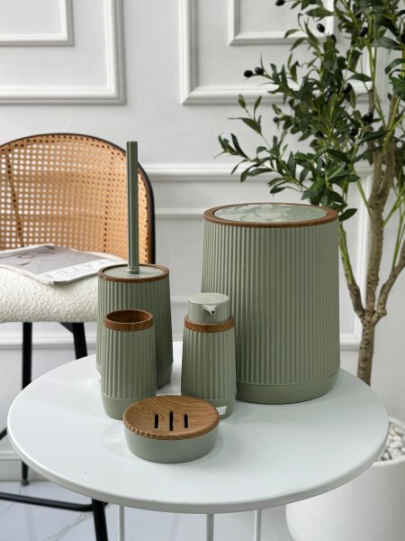 طقم حمام5قطع مدور محزز