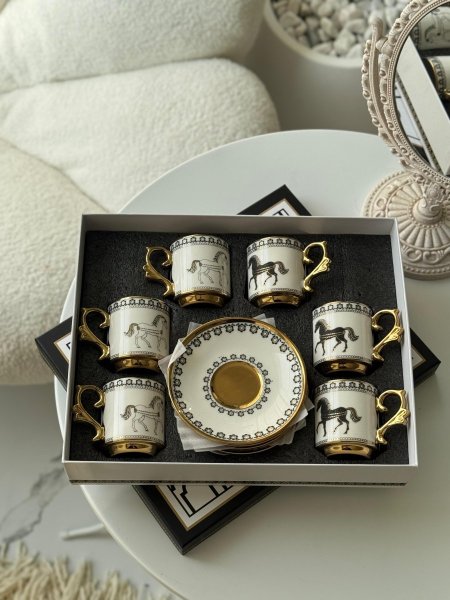 طقم فناجين قهوه مزاج بورسلان6+6 <br> <span class='text-color-warm'>نفذت الكمية (Sold Out)</span>