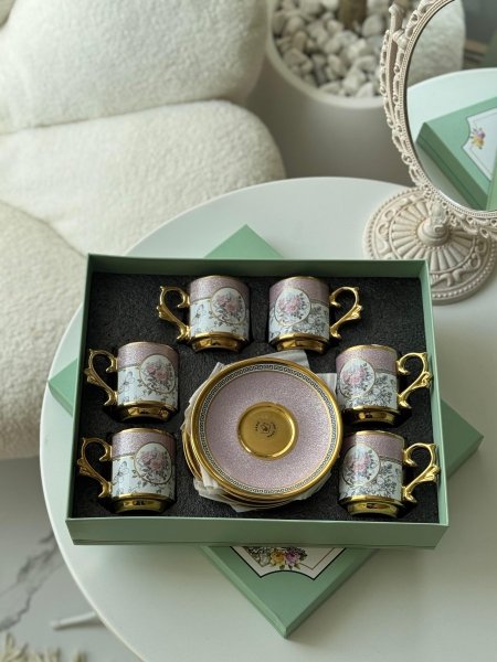 طقم فناجين قهوه مزاج بورسلان6+6 <br> <span class='text-color-warm'>نفذت الكمية (Sold Out)</span>