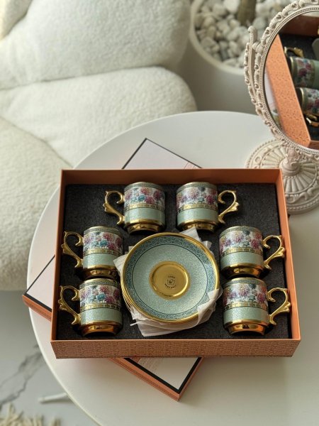 طقم فناجين قهوه مزاج بورسلان6+6 <br> <span class='text-color-warm'>نفذت الكمية (Sold Out)</span>