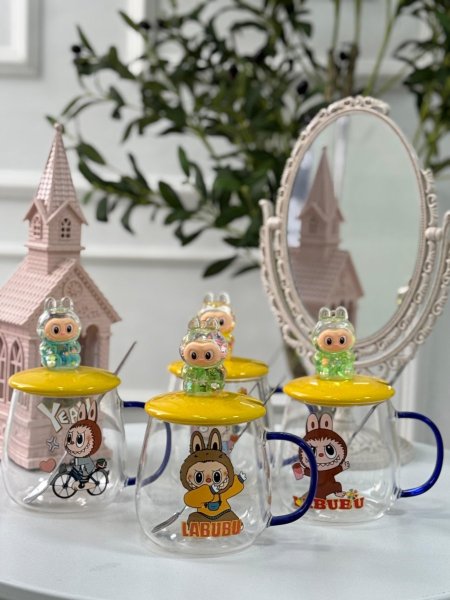 مج لبوبو زجاج اصفر