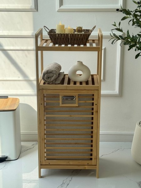 خزانه حمام بامبو رفين+سله غسيل <br> <span class='text-color-warm'>نفذت الكمية (Sold Out)</span>