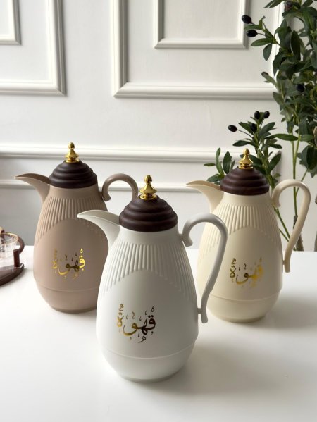 براد قهوه بلاستيك غطا خشبي1لتر