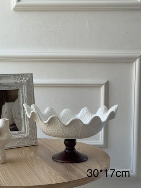 جاط فواكه بورسلان قاعده خشب