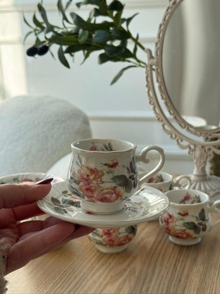 طقم فناجين قهوه مورد6+6