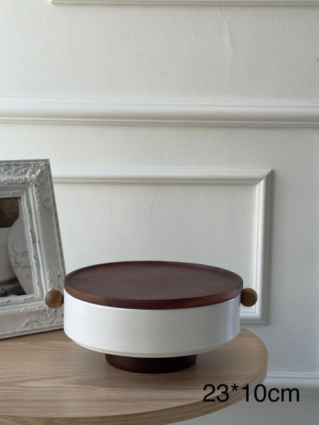 مضيفه بورسلان قاعده خشب غطاء خشب