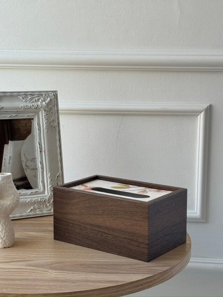 علبه محارم خشب غطا مورد