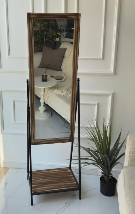 مراه خشب + رف