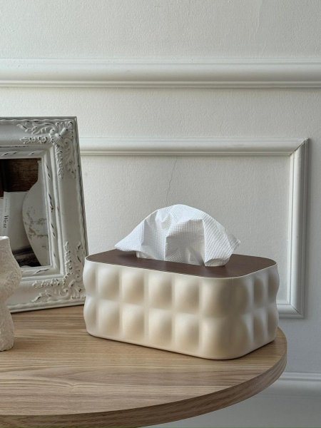 علبه محارم اكرلك غطاء خشب